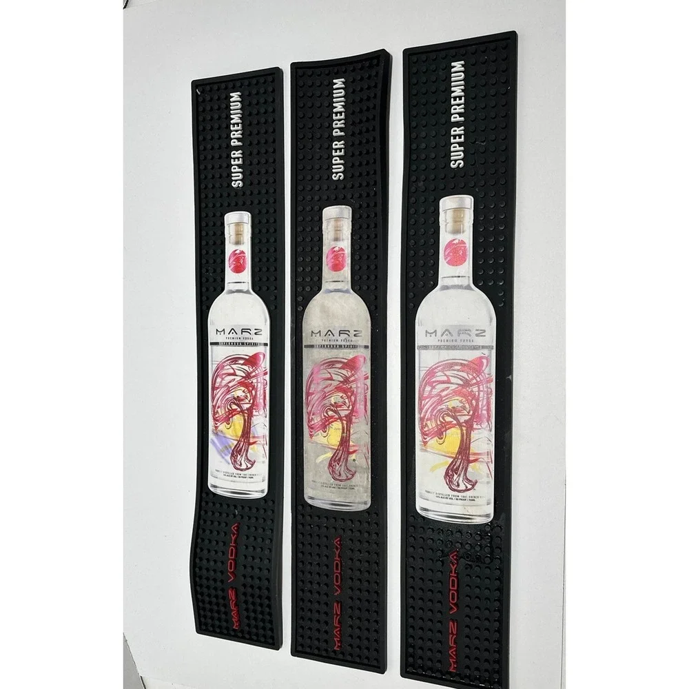 3X Mark Vodka Bar Mat Rubber Spill Mat 23.5